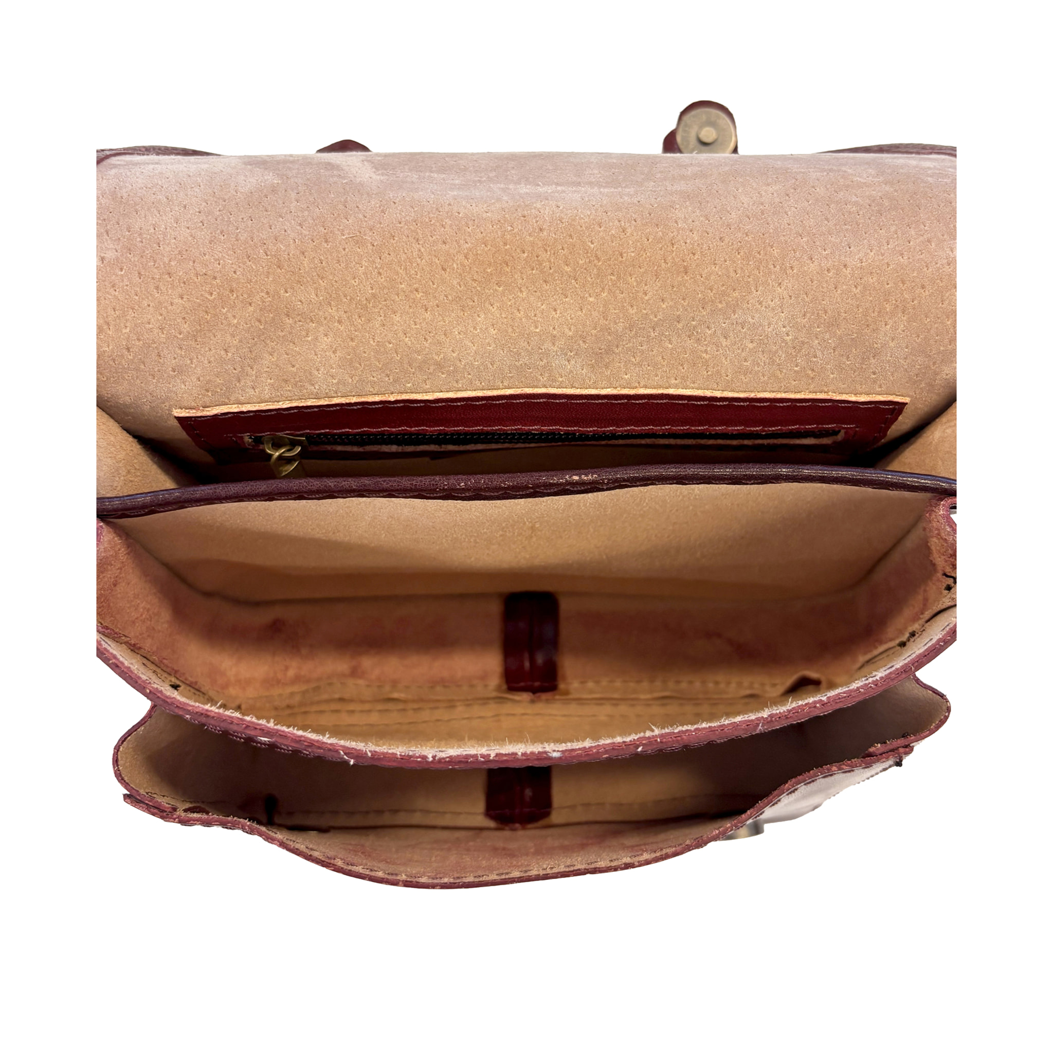 Borsa a Tracolla in Pelle da Donna, Tracolla Vintage con Doppia Fibbia e Chiusura Magnetica