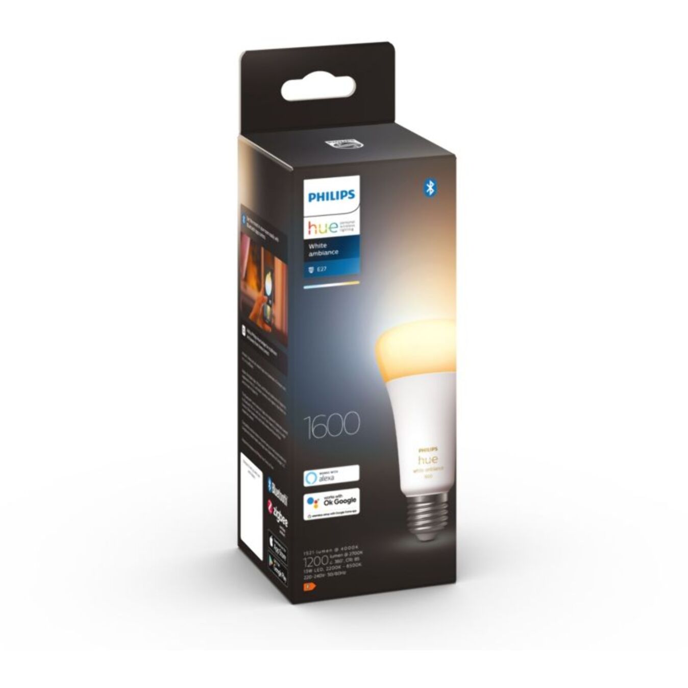 Ampoule LED connectée PHILIPS HUE E27 White Ambiance 100W