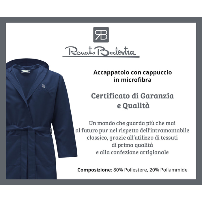 Accappatoio Microfibra Uomo Donna Renato Balestra, Ass (fucsia-navy)