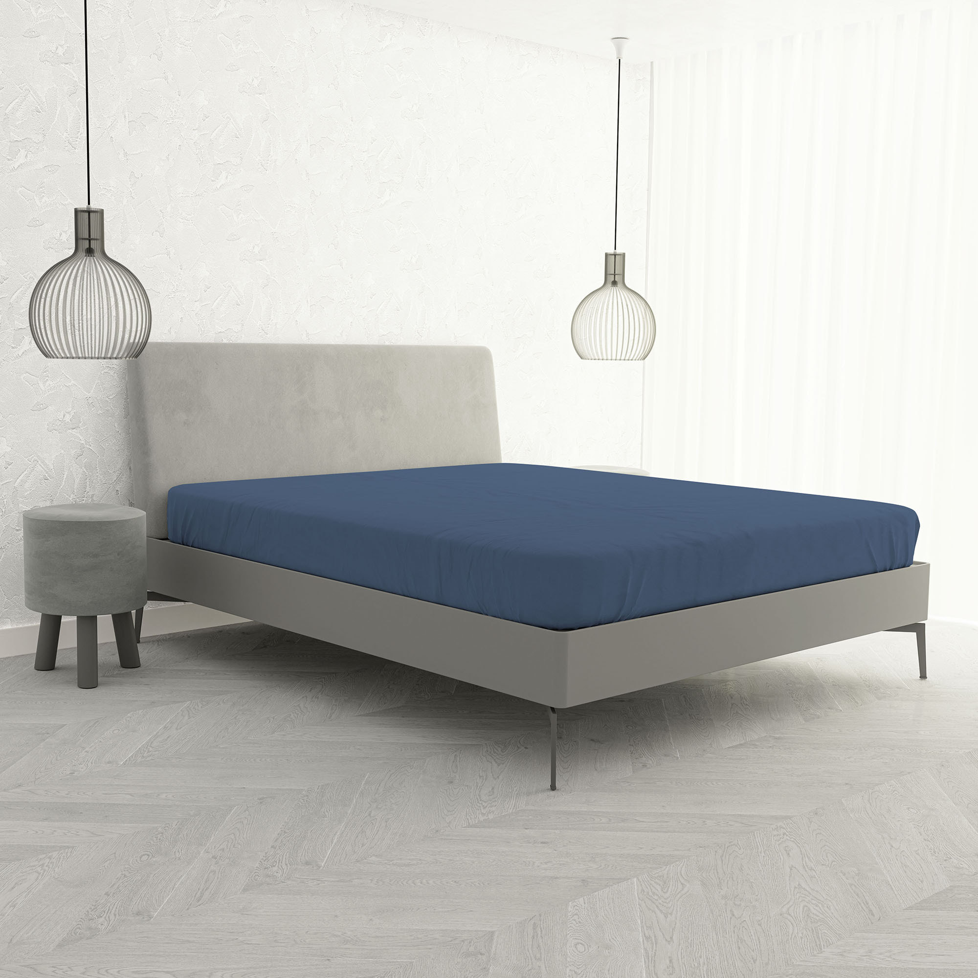 LENZUOLO SOTTO CON ANGOLI MAX COLOR, 100% COTONE MADE IN ITALY - MATRIMONIALE MAXI