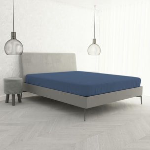 LENZUOLO SOTTO CON ANGOLI MAX COLOR, 100% COTONE MADE IN ITALY - MATRIMONIALE MAXI