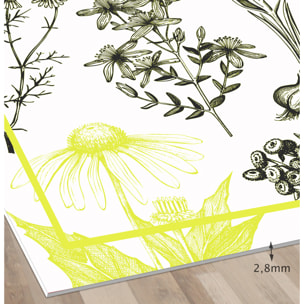 Alfombra de vinilo CERAMIKO, Plantas medicinales limón 66x150 cm