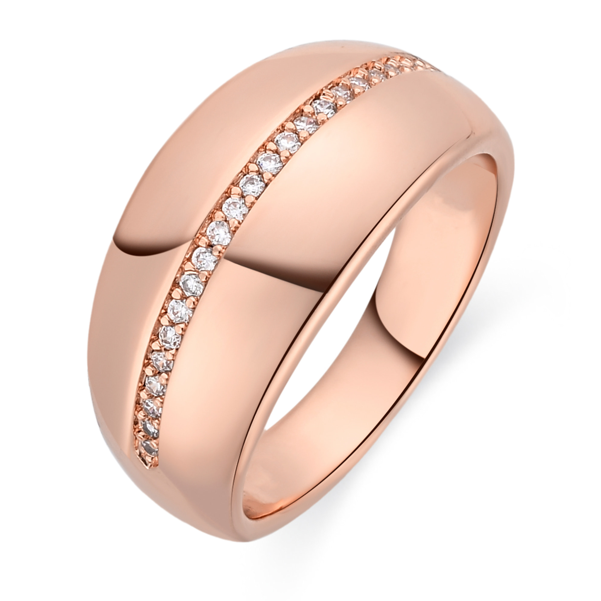 Anillo Yagar acabado oro rosa 18k