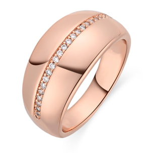 Anillo Yagar acabado oro rosa 18k