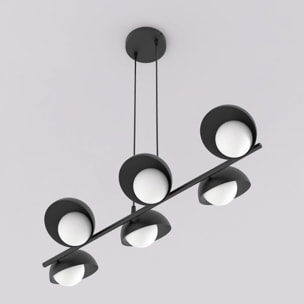 Lampada a sospensione Boom in acciaio nero opaco