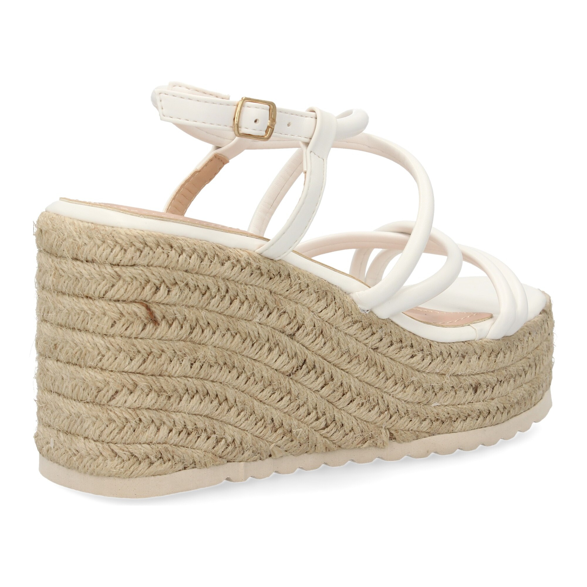 Sandalias de cuña de yute para mujer, comodas y elegantes diseño moderno con tiras cruzadas