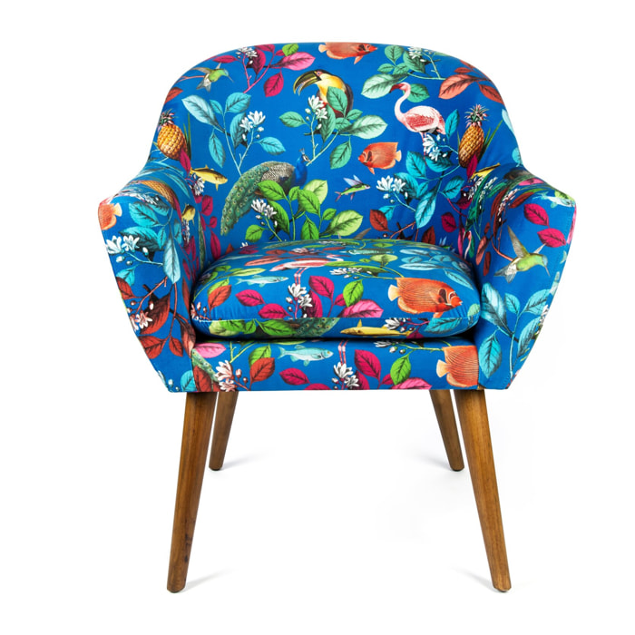 Poltrona Excelsa Rhapsody in poliestere e multistrato 70,5x65x83 cm multicolore