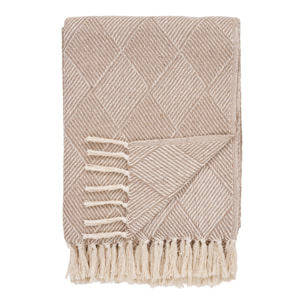 Bursa - Plaid in cotone riciclato taupe 130x180 cm