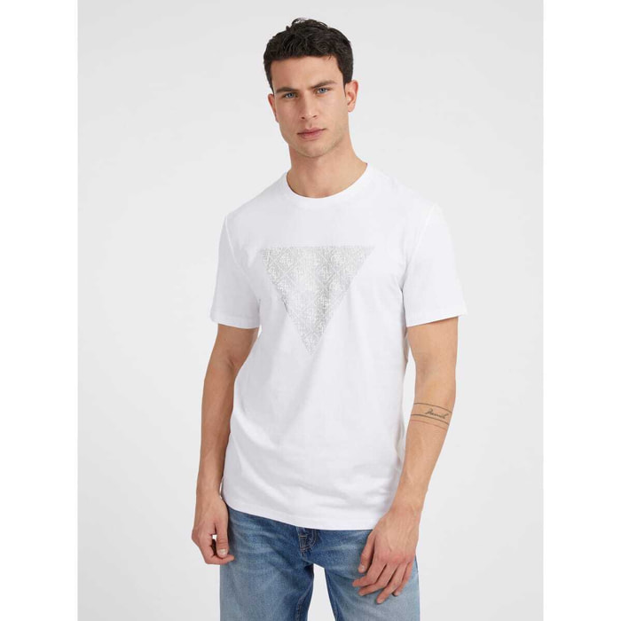Guess T-shirt motif logo triangle frontal