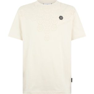 PHILIPP PLEIN Round Neck T-Shirt Degrade Monogram Monogram
