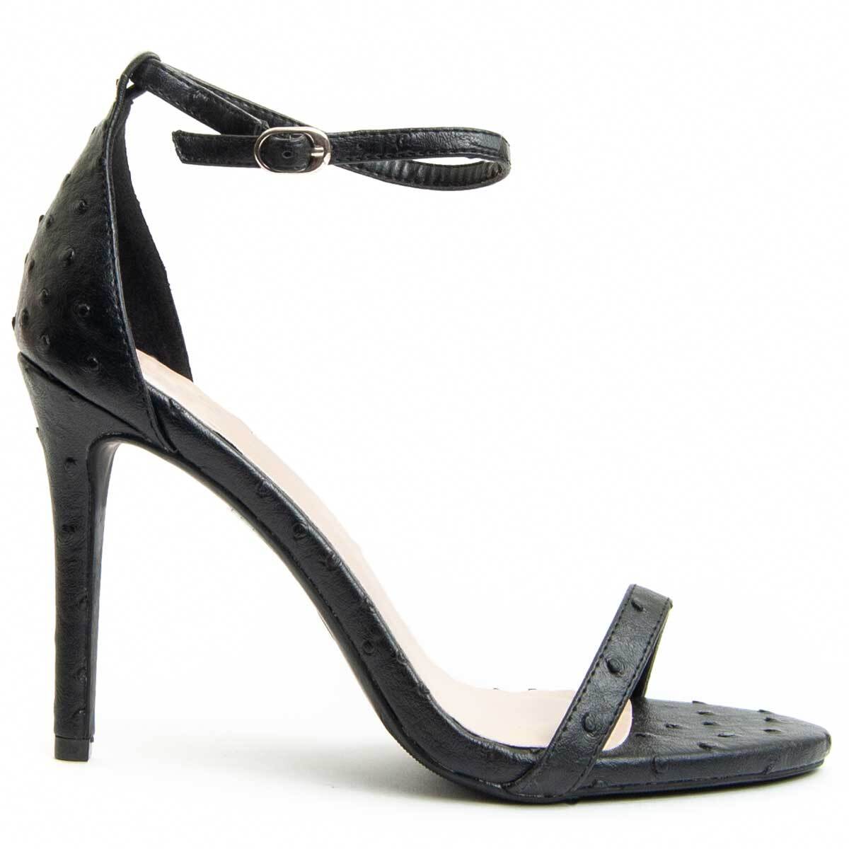 Sandalias de tacón - Negro - Altura: 12 cm