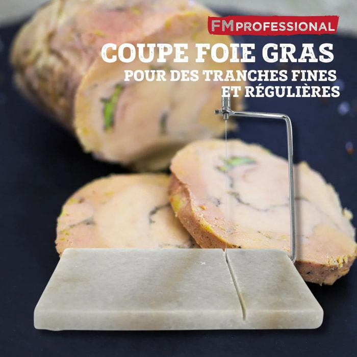Coupe et présentation foie gras en marbre 23 x 15 cm FM Professional
