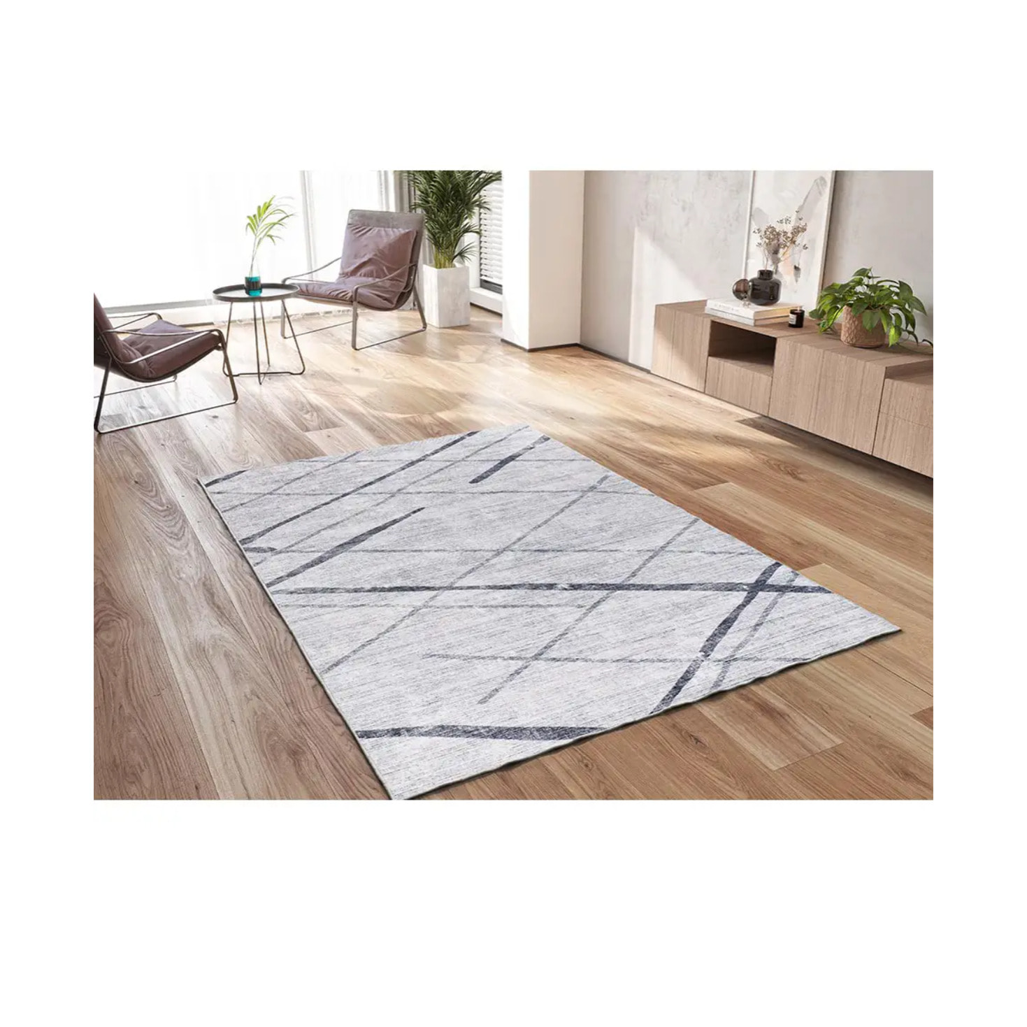 Alfombra impresa estilo étnico gris Class, varias medidas disponibles