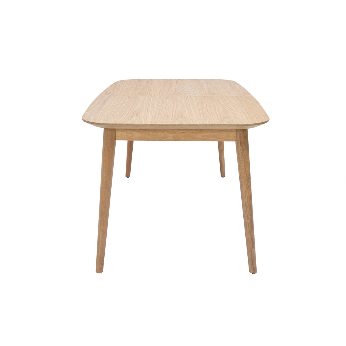 Table extensible rallonges intégrées rectangulaire en bois clair chêne L160-210 cm ANK