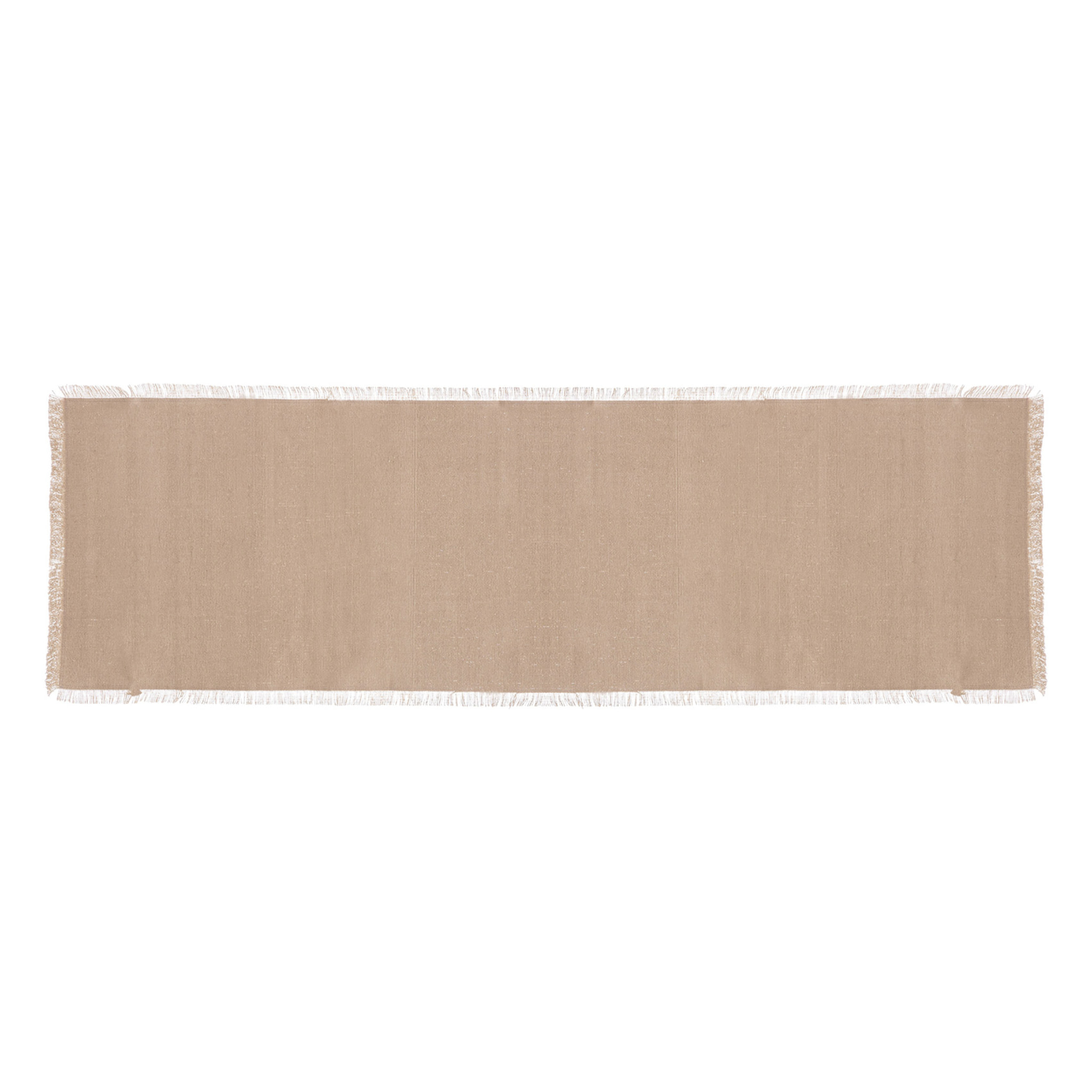 Chemin de table à franges - Beige