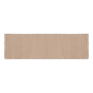 Chemin de table à franges - Beige
