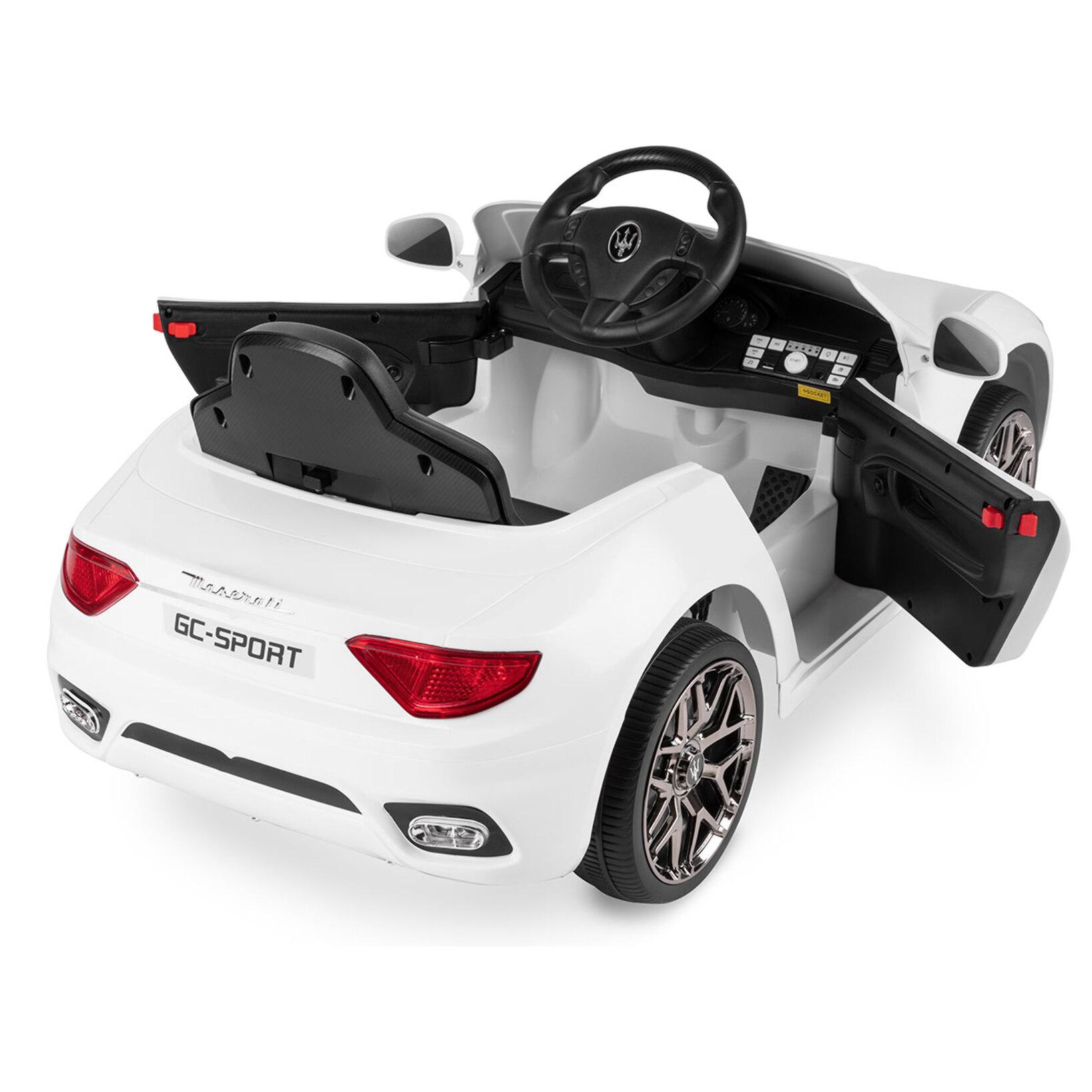 Coche de bateria MASERATI WHITE vehículo eléctrico infantil 12V7AH +3 años