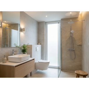 Brevis WC suspendu sans bride, fixations invisibles + abattant ultra-fin, softclose (SATBRE011RREXP)