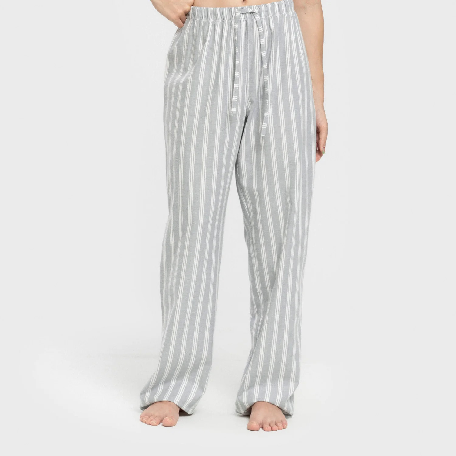 Pigiama in flanella a camicia a manica lunga da donna raya marsella verde azulado