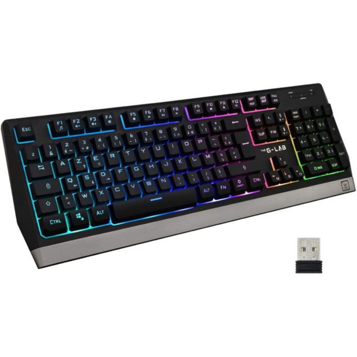 Clavier gamer sans fil THE G-LAB KEYZ-TUNGSTEN FR