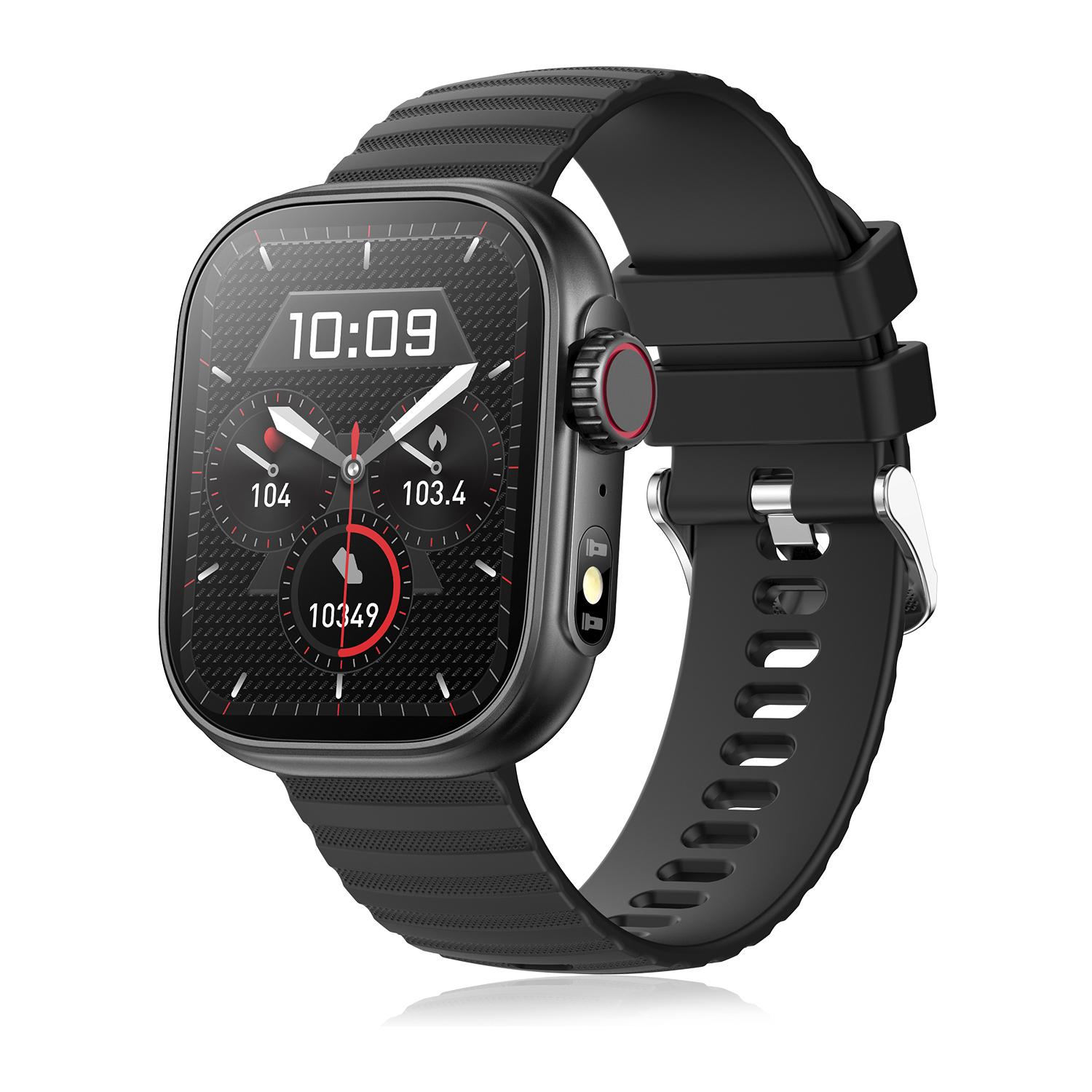 Smartwatch ZW39 con notifiche app, chiamate Bluetooth. Monitor della pressione sanguigna e dell'ossigeno.