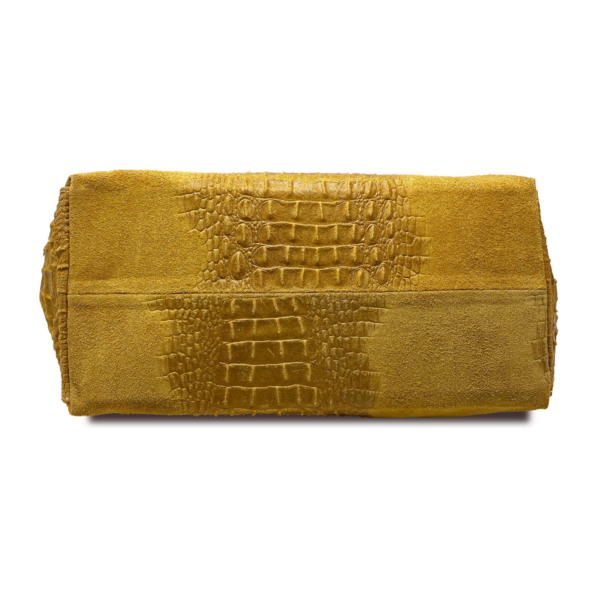 Chicca Borse - Borsa a Spalla Donna in Vera Pelle - Colore Cocco Senape