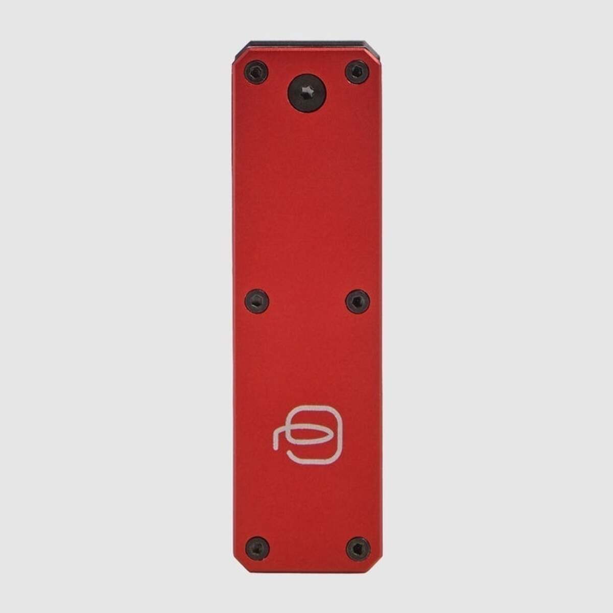 Piquadro Portachiavi personalizzabile in pelle con tracker