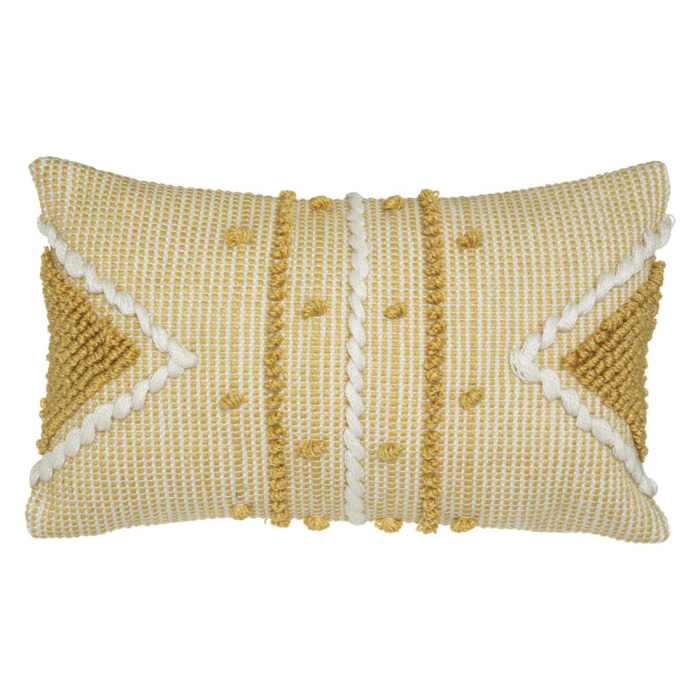 Coussin recyclable ''Row Ocre'' 30 x 50 cm Atmosphera