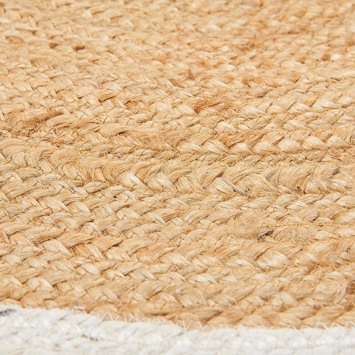 Tapis rond fait main en jute motif uni JUDA