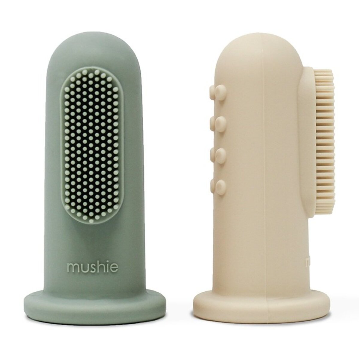 Mushie Pack 2 Cepillos Dientes Dedo Solid