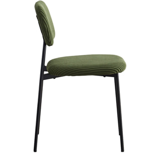 Lot de 4 chaises en velours côtelé - LORIE