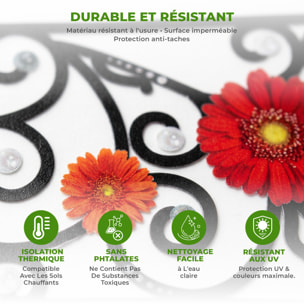 Stickers Muraux décoration adhésifs fleurs en frise