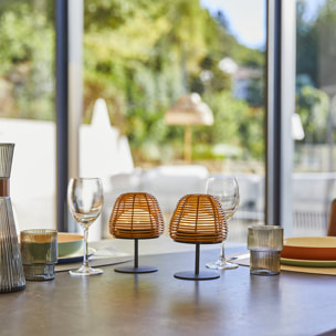 2 Lampe de table TWINS BOHEME H16CM