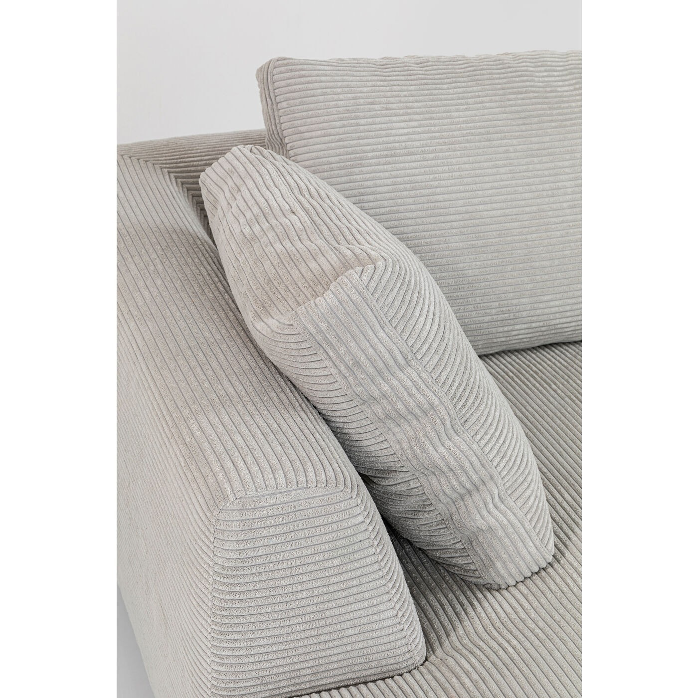 Canapé d'angle Gianna Cord 290cm gris Kare Design