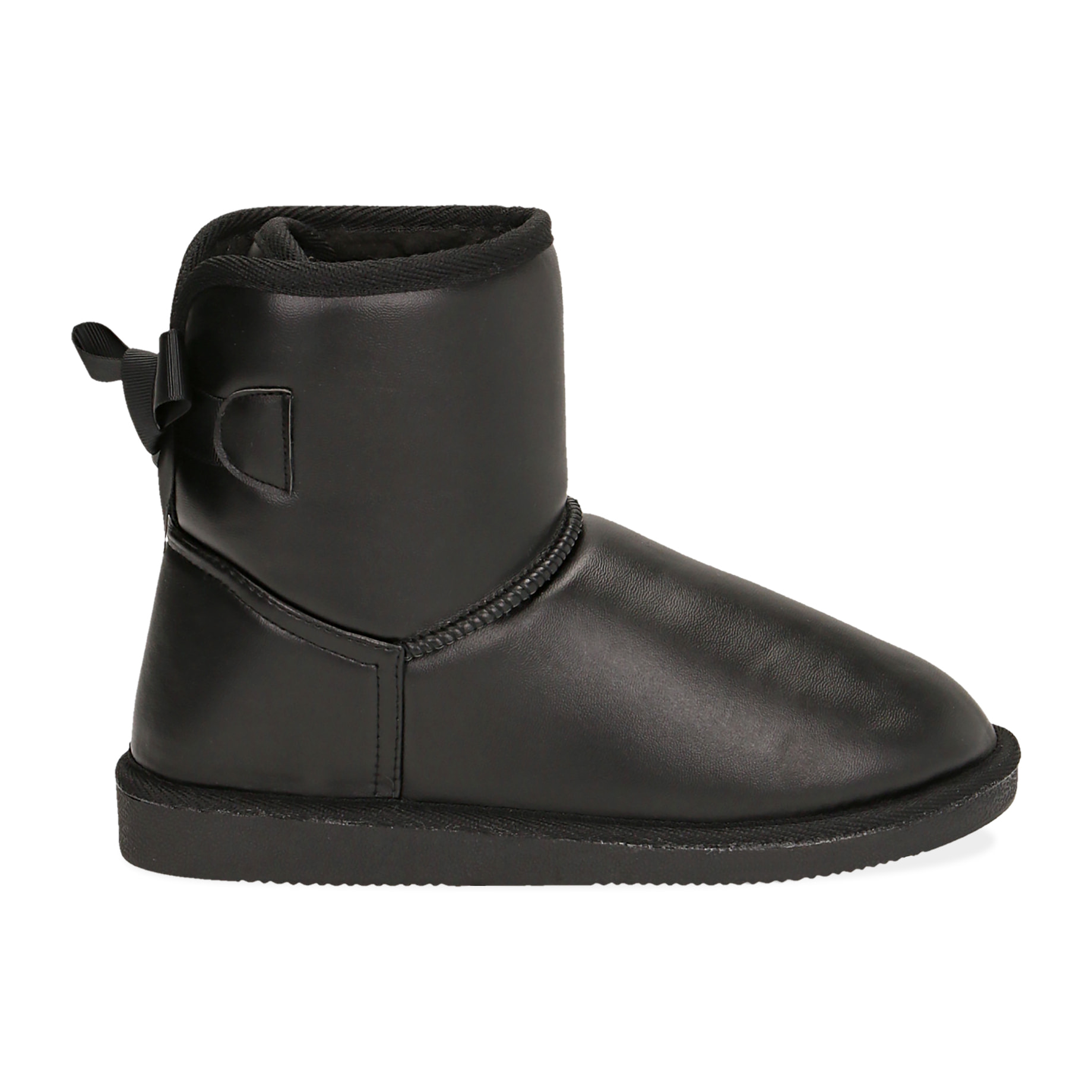 Botines invernales en eco-cuero color negro