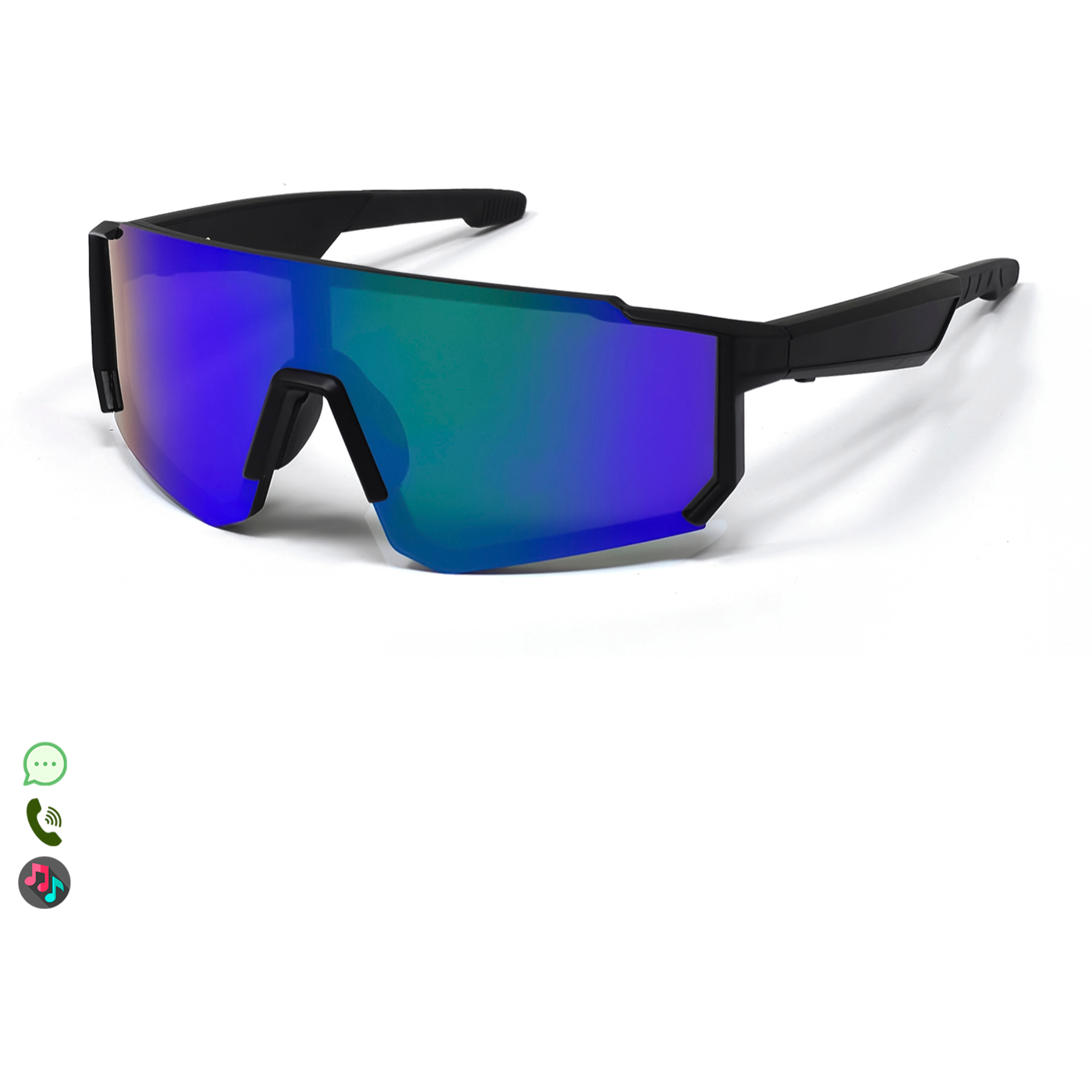 Gafas deportivas inteligentes QY PRO 1. Asistente de voz inteligente, traducción en tiempo real de más de 100 idiomas, control de música/llamadas y lentes UV400.