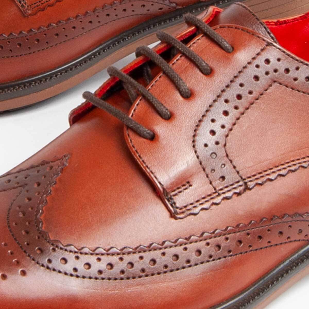 Zapato Oxford De Piel - Marron