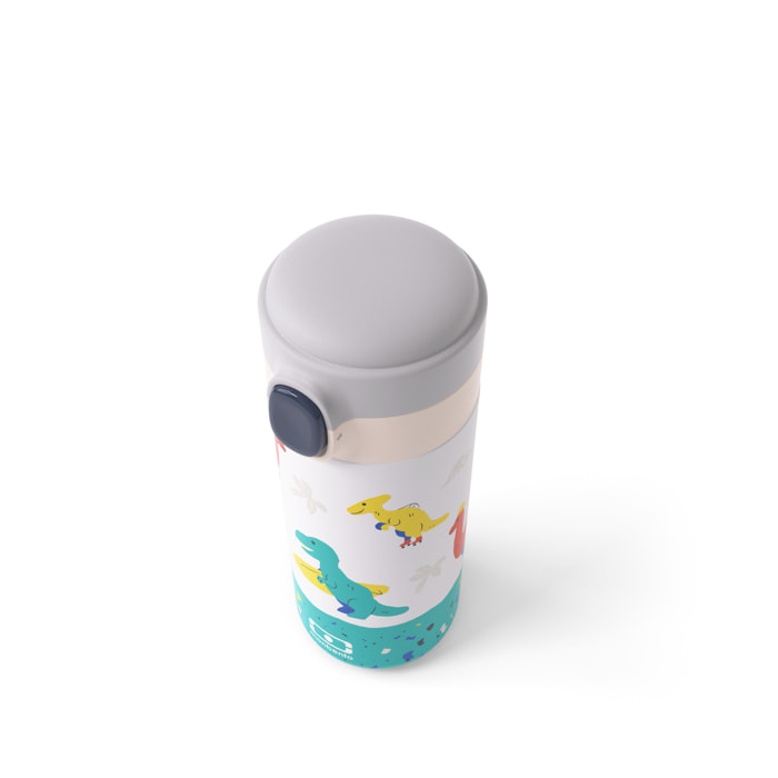 Gourde isotherme à bec verseur Pop 360ml Bleu Dino
