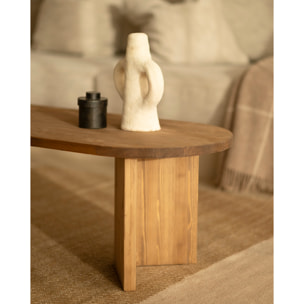 Table basse en bois massif ton chêne fonce 120cm Hauteur: 40 Longueur: 120 Largeur: 50