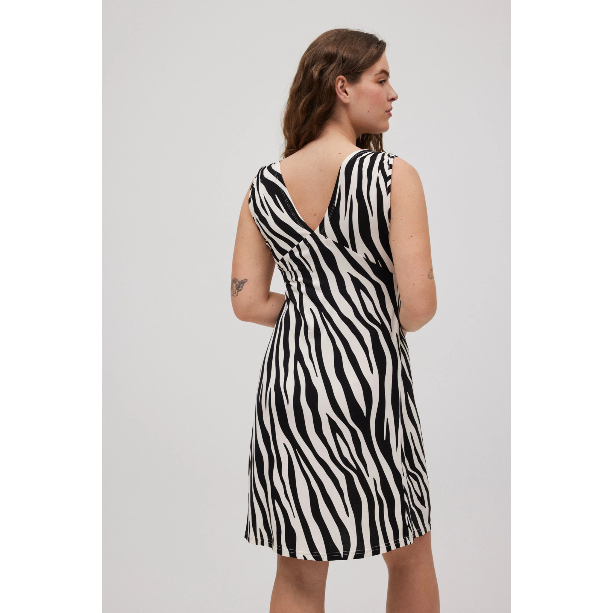 Abito corto con nodo animalier