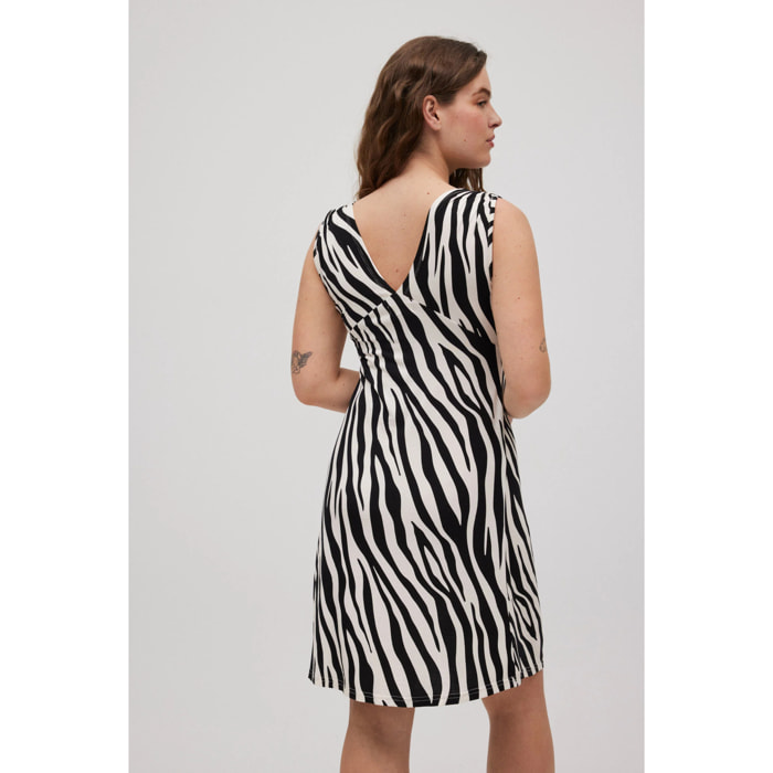 Abito corto con nodo animalier