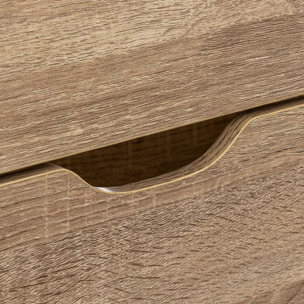 Meuble à chaussures 4 tiroirs Effet chêne naturel Mix N' Modul