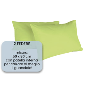 COPPIA FEDERE MAX COLOR, 100% Cotone, Made in Italy - VERDE ACIDO