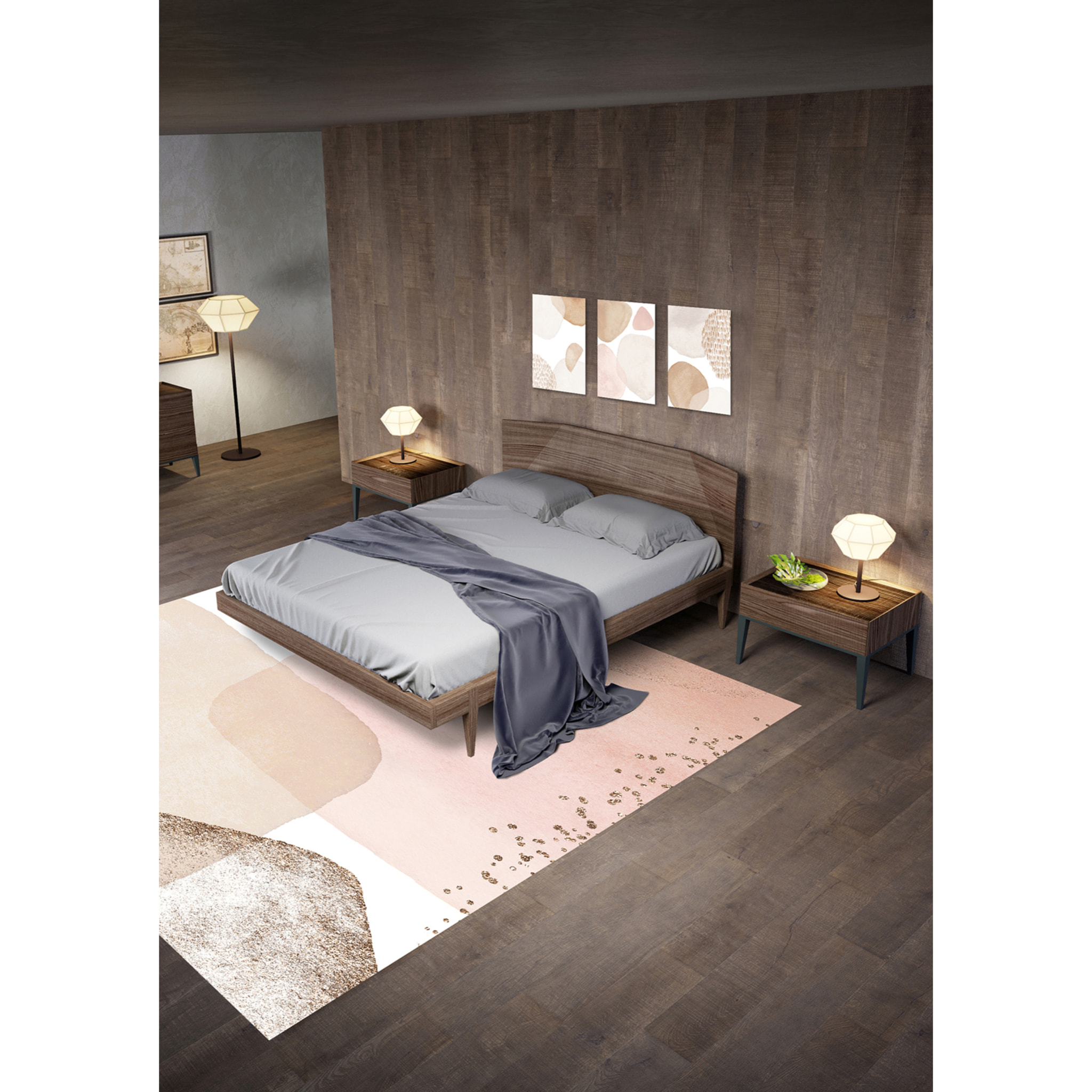 Alfombra de vinilo CERAMIKO, Larissa, diseño moderno 70x100 cm