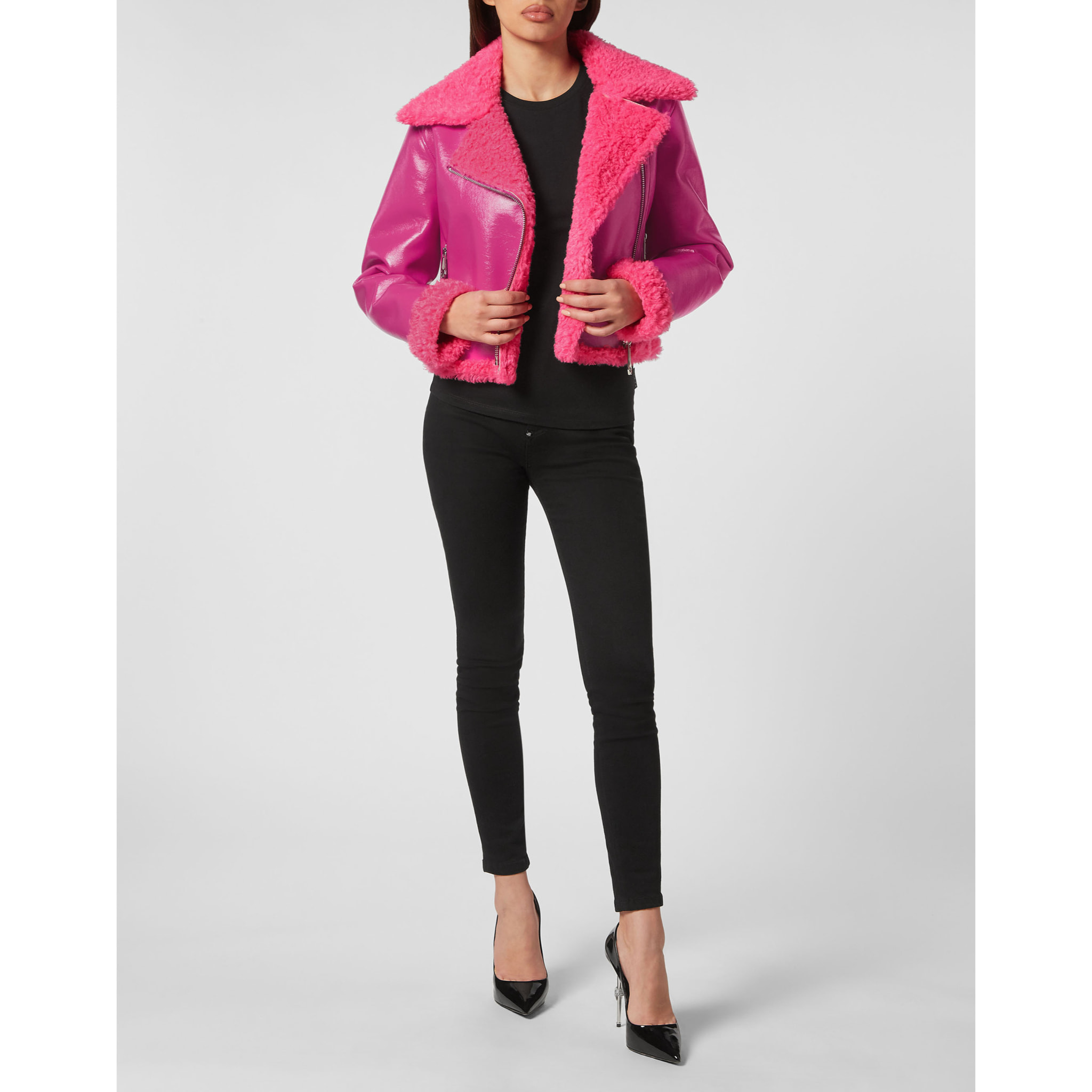 PHILIPP PLEIN Chaqueta motera SKULL&BONES