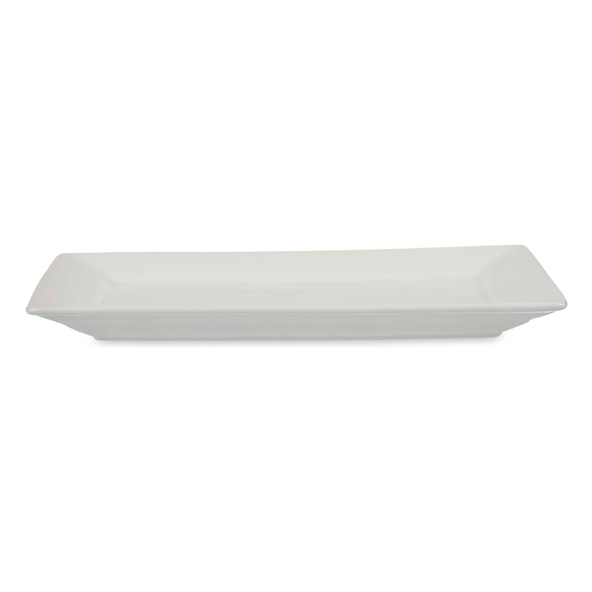 BANDEJA PORCELANA BLANCA RECTANGULAR 36CM