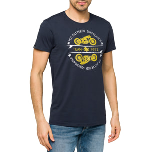 T-shirt in cotone 150 gr Hot Buttered Thunder Blu Navy.