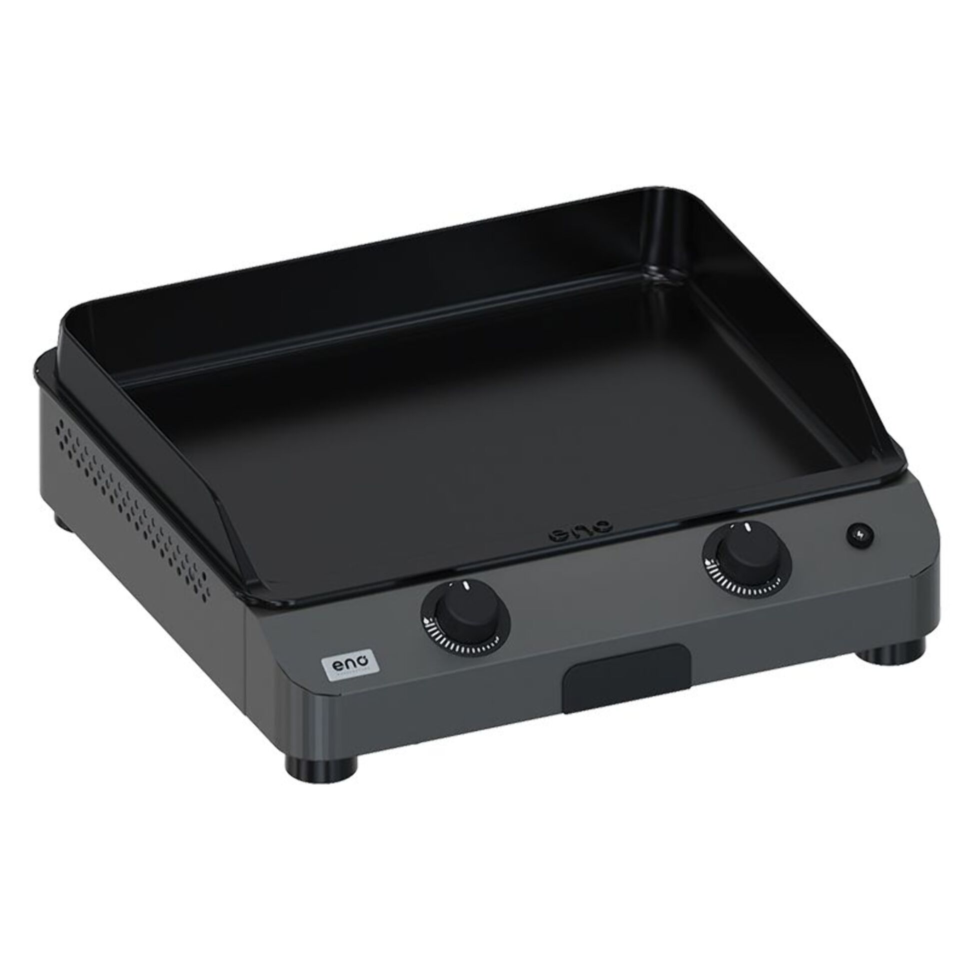 Plancha gaz ENO Fusion 60 Grise 2 brûleurs à poser, 57x39 cm