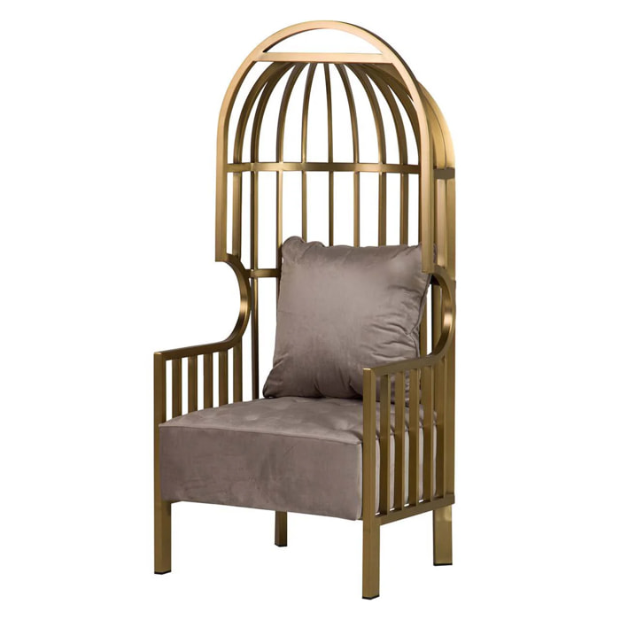Butaca Acero Inoxidable Velvet Charleston 68x68x150 Cm