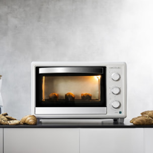 Horno de sobremesa Bake&Toast 3090 White Gyro, 30 L, 1500 W, 5 funciones diferen